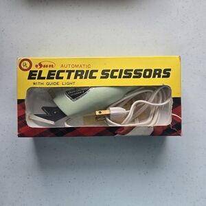 Vintage Sun Automatic Electric Scissors, Original Box, Never Used, Collectible